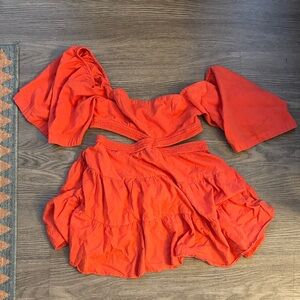 Free People Vibrant Orange dress